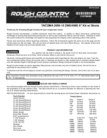 Installation Manual